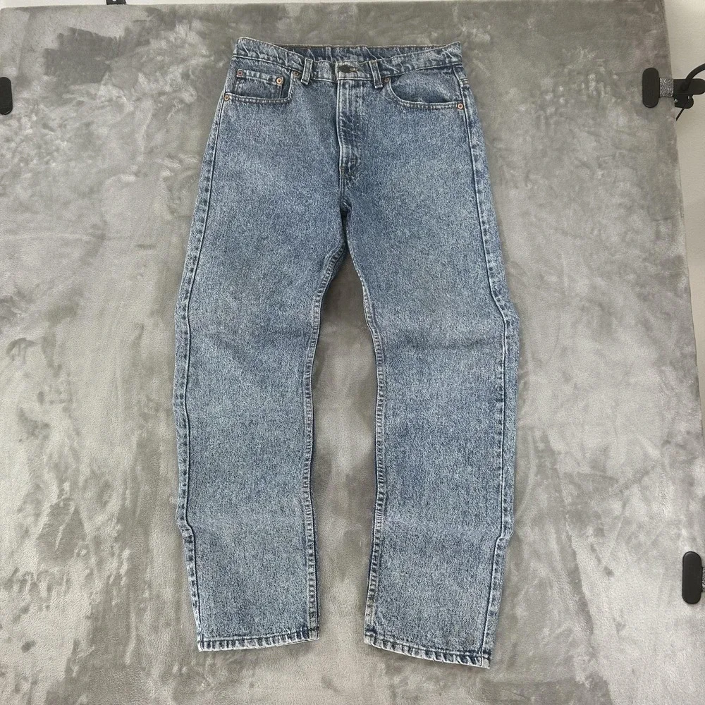 Levi's 505 Jeans Mens 30x32 Blue Med Wash Regular Straight Denim Pants Casual